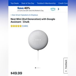 Google Nest Mini (2nd Gen) Never Been Used!